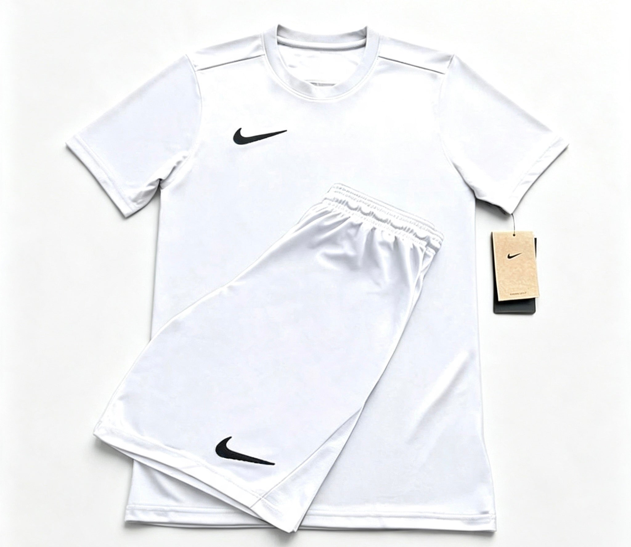Nike White T-Shirt & Shorts Set